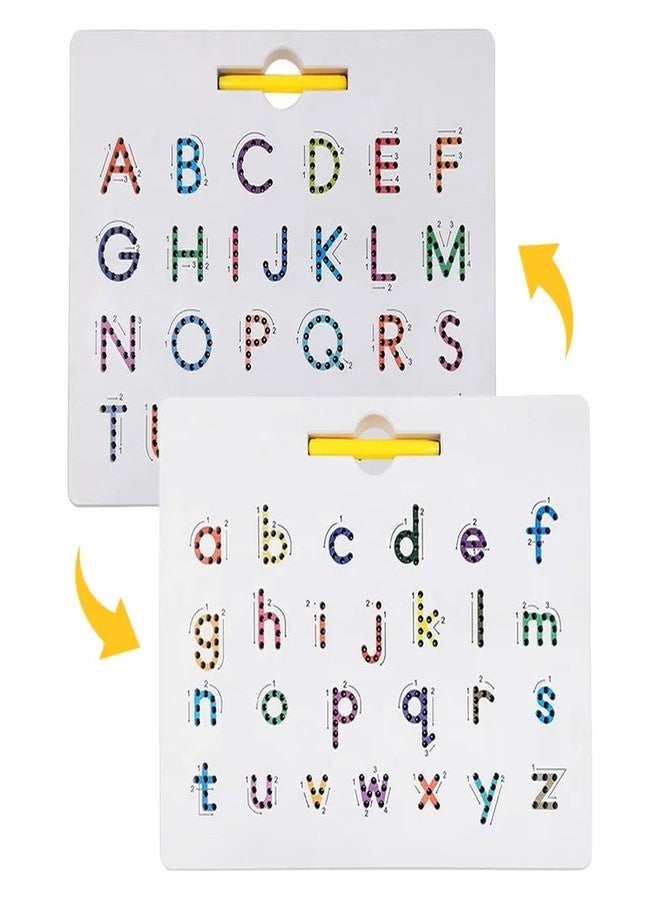 HUMAIZAR Magnetic Alphabet Tracing Board, Double-Sided 2-in-1 Learning & Writing Board, STEM Toy for Toddlers, Letter & Number Tracing Board with Magnet & Stylus Pen, Montessori Educational Toy - Image 3